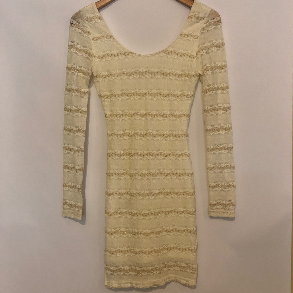 White Lace Long Sleeve Dress